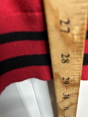 Zara Man Herren Gr. Large Pullover mit Kapuze Rot Schwarz Weiß 6344 - Bild 7 von 9