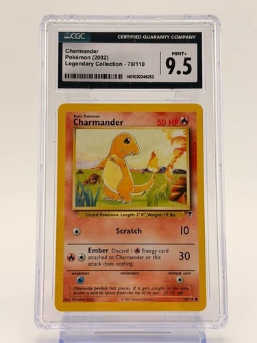 CGC 9.5 Charmander 70/110 Legendary Collection Vintage 2002 WOTC Pokemon