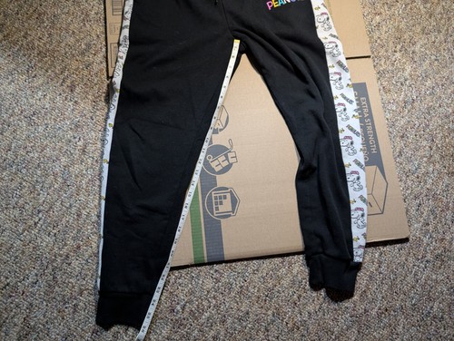 Peanuts Snoopy Sweatpants Women's Size L Black Joggers-00165 - Picture 3 of 6