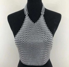 Chainmail 10 mm Butted Bra Top Fantasy Lightweight Crop Top Chainmail Top..