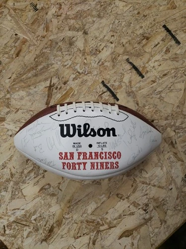 San Francisco 49ers - Autographed Team Ball - W/ Case  Niner gang 1991 NFL SF 49