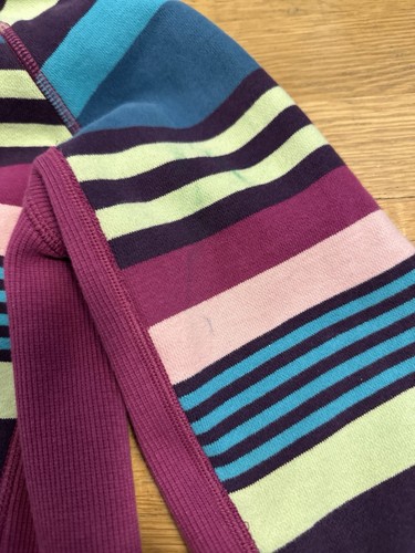 Ivivva Lululemon Girls' Purple Striped Zip Up Hoodie Size 12 Good Condition Cute - Picture 11 of 12