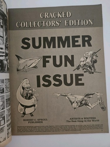 Cracked Collector's Edition Number 38 1980 Summer Fun Mad Magazine - Picture 3 of 4