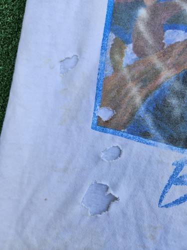 Vintage 90s The Blue Aeroplanes Beatsongs Band Shirt Size XL Thrashed Distressed - Picture 5 of 20