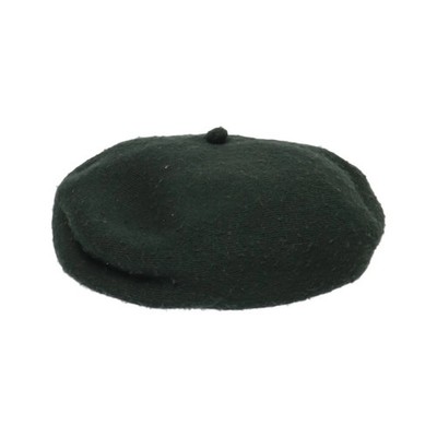 Baskenmütze, Größe: ONE SIZE, Angora/Kaschmir/Elasthan/Viskose, Grün, Damen #DJB