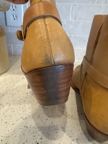 Vintage Men’s 10D Light Camel Ankle Cowboy Boots Western Roper Brazil Leather - Picture 9 of 22