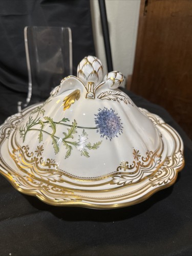 spode stafford flowers Large Round Covered Vegetable 6 1/2x 11 1/2 In - Picture 2 of 16