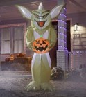 Halloween Gremlin Spike Holding Pumpkin 6' Inflatable LED Yard Decoration! New!