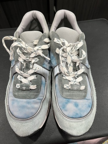 Chanel Men's Suede/Mesh Trainers Size 45/US12 Multicolor Retail $1500 - Picture 3 of 15
