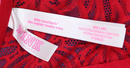 Reggiseno push up imbottito rosso ferretto data ROSA Victoria Secret taglia 36B #H7423 - Foto 6 di 6