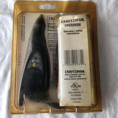 Vintage Craftsman elektrisches Gravurwerkzeug neu im Blister 961050 - Bild 2 von 2