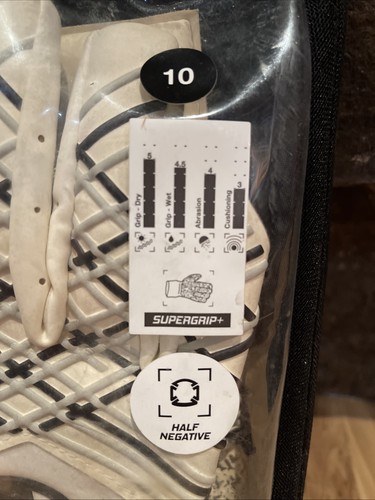Uhlsport - Supergrip+ - Half  Negative GK Gloves with Dual-Fix-System. Size 10 - Picture 4 of 12