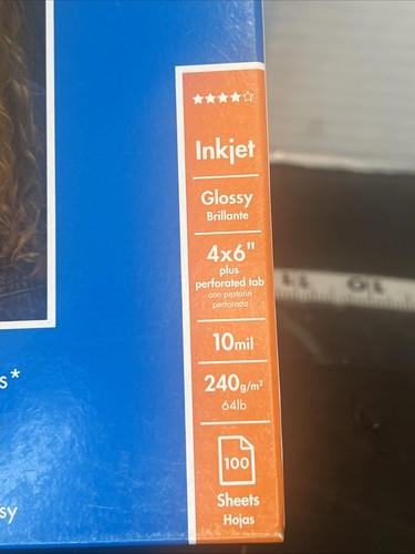 HP Q1990A 4" x 6" Premium Błyszczący papier fotograficzny 100 arkuszy - zapieczętowany - Zdjęcie 3 z 3