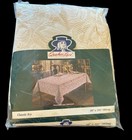 Quaker Lace Large Banquet Tablecloth Ivory Ivy Pattern NEW IN PACKAGE 60 x 104