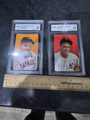 BABE RUTH LOU GEHRIG 1973 PLAYING CARDS VINTAGE GMA GEM MINT 10 Immortals - Bild 7 von 9