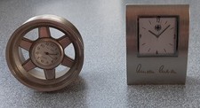 2 x kleine Tischuhr Felge Trend Design + Uhr mit Bundesadler und Namensgravur