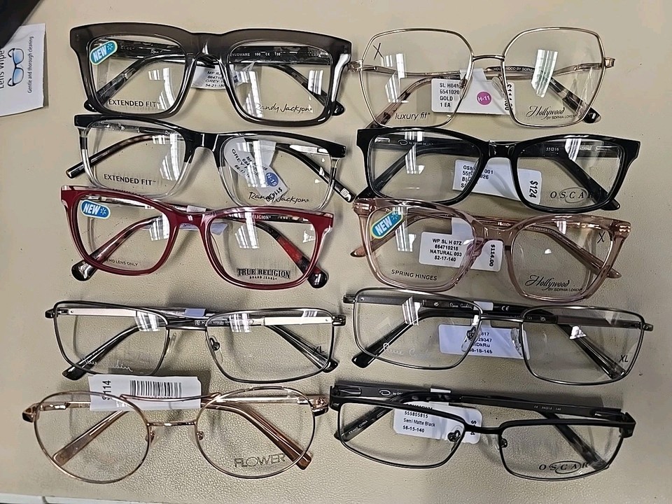 Lot of 10 Eyeglasses Frames Random Colors Brands Patter – $1,000 ...