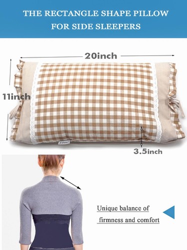 Upgrade Buckwheat Pillows for Sleeping, Neck Pillow Adjustable Buckwheat Hull... - Picture 3 of 8