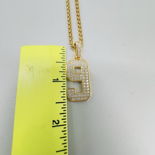 18k vergoldet #9 Anhänger & Kette 22" - Bild 6 von 9