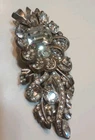 Eisenberg Sterling Silver Flower Pin Brooch Fur Clip Signed Vtg