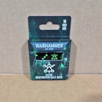  WARHAMMER 40K - DESTROYER CULT - NECRONS D6 DICE SET - BUY MORE & SAVE! 