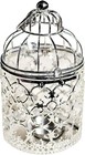 Decorative Hanging Lantern – Bird Cage Metal Candle Holder (A Silver)