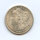 1921-S Morgan Silver Dollar, Nice BU Condition