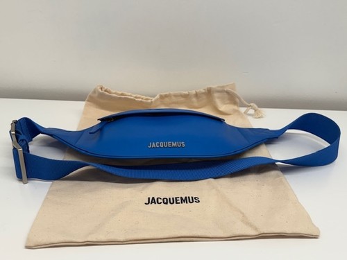 Auténtico Bolso Cinturón Jacquemus La Banane Meunier Cuero Azul - Imagen 4 de 12