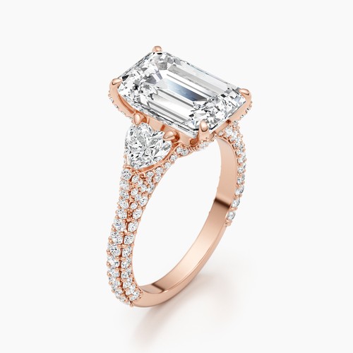 Emerald Diamond Ring VS1 F 4.6CT IGI Certified lab-created 18K White Gold - Picture 11 of 13