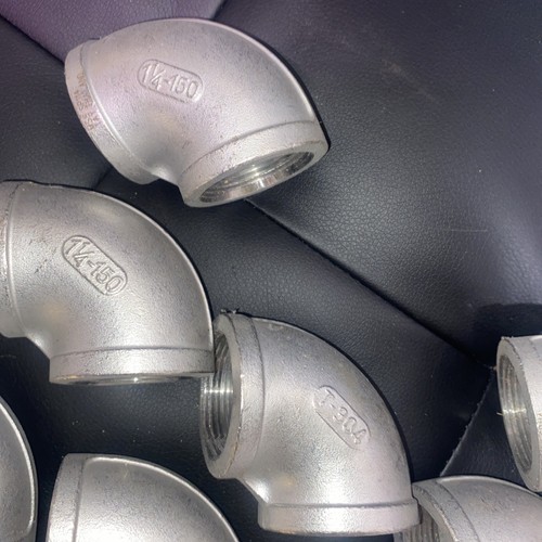 1-1/4" Inch stainless steel 304 90 Degree Elbow NPT Class 150 Heavy Duty 1.25 - Picture 2 of 2