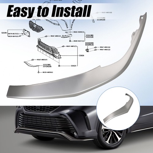 Front Left Lower Bumper Molding for Toyota Highlander 2021-2023 527120E060 - Foto 4 di 11