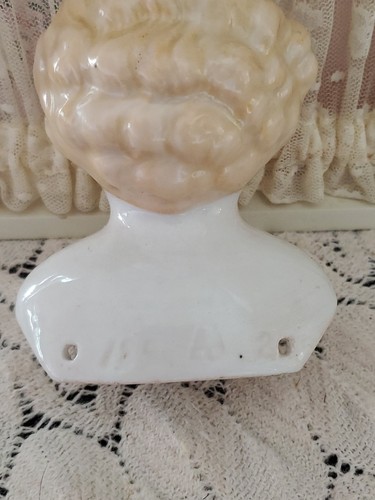 Antique German 3.5" Blonde Bell Kling China Doll Head Only - Picture 3 of 8