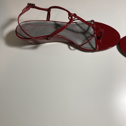 Anne Klein Macyndi rosso scuro vernice donna taglia 8M - Foto 8 di 11