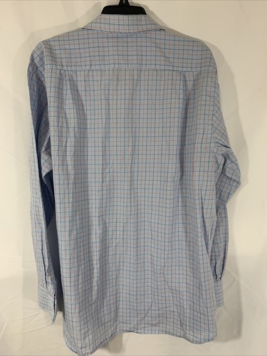 Lot (2) Izod Men's Light Weight Poplin Blue L/S Button Down Shirt Size L - Picture 5 of 6