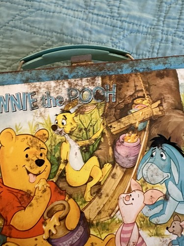1976 Winnie the Pooh Lunch Box Thermos Vintage RARE Metal Aladdin Rusty Eeyore - Picture 11 of 24