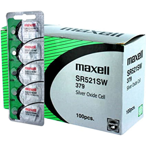 1X Maxell 379 SR521SW Silver Oxide Watch Battery 1.55V 100% Original Exp. 2024 - Picture 2 of 2