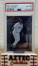 2001 Leaf Rookies & Stars #19- Longevity /50 Tony Gwynn HOF- PSA 8