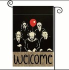 Horror Classics Welcome Garden Flag / Jason Ghostface Jigsaw Michael Pennywise