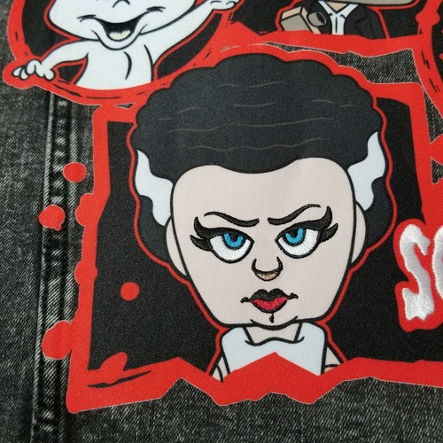 Universal Studios Halloween Horror Nights Monsters Dark Wash Denim Jacket Large - Picture 12 of 24
