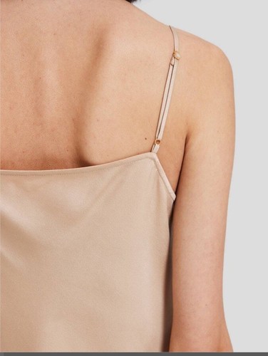 New Lattelier Slip Cami Midi Dress in Light Camel Sz  XL Capsule Wardrobe - Foto 4 di 10