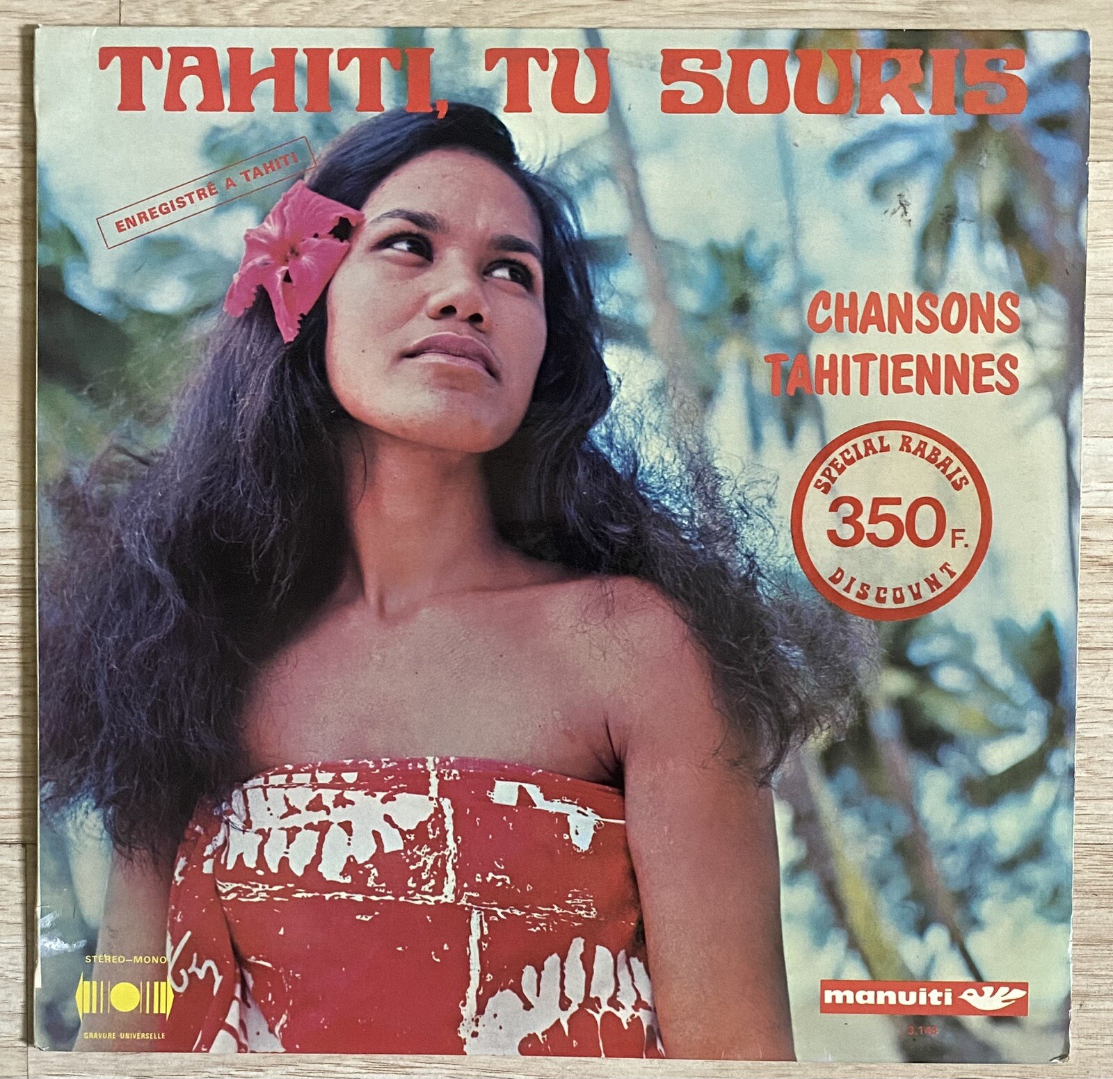 TAHITI TU SOURIS LES ROYAL STARS - TAI TEIHOTU LP Rare Vinyl Tahiti VG+