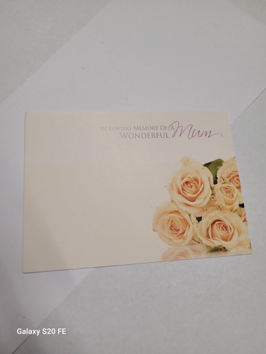 1x Florist Flower Blank Memorial Message card. Mum. Large - Picture 2 of 2