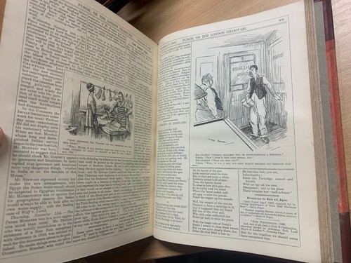1920 PUNCH MAGAZINES BOUND VOLUMES HEAVY 2.6kg LEATHER SPINE BOOK (P15) - Bild 10 von 10