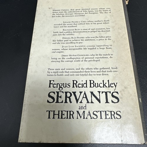 Fergus Reid Buckley 📚SERVANTS AND THEIR MASTERS 1973 1st print HC✨VG+ - Foto 8 di 19