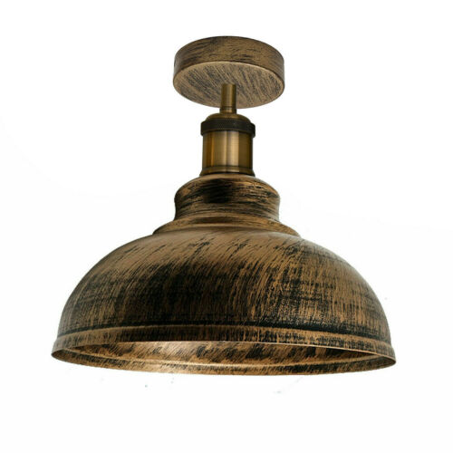 Paralumi da soffitto vintage industriale metallo montaggio a filo luci paralumi Regno Unito - Foto 11 di 17