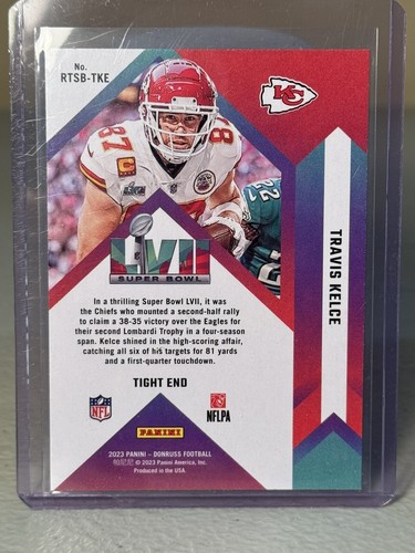 Travis Kelce Road to the Super Bowl Championship 2023 Donruss Football #RTSB-TKE - Picture 2 of 2