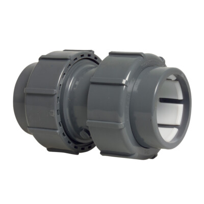 Flexfit Doppelübergang Poolflex PVC 50 mm Klemmverbindung Klemmverschraubung