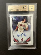 Bradley Zimmer 2014 Bowman Chrome Draft 1st Autograph BGS 9.5 Auto 10 Signature