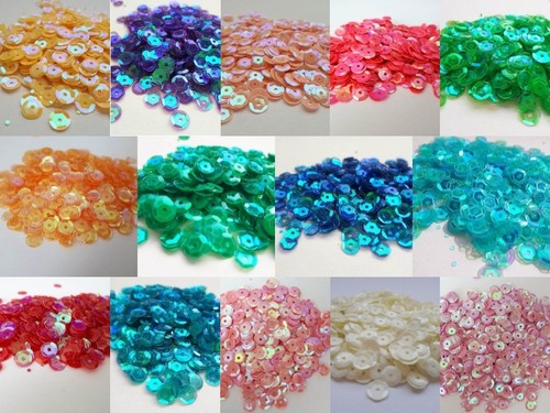 Pailletten Blau metallic gewölbt 6 mm, 15g, basteln, nähen, Styropor Deko LC4 - Bild 4 von 4