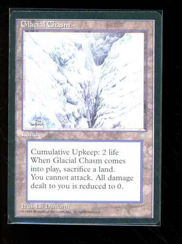 MTG Glacial Chasm Land Ice Age Magic The Gathering